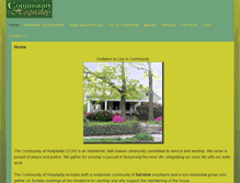 Tablet Screenshot of communityofhospitality.org